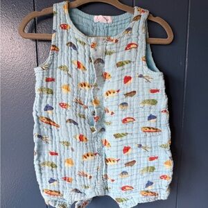 Colorful Fish Print Baby Romper